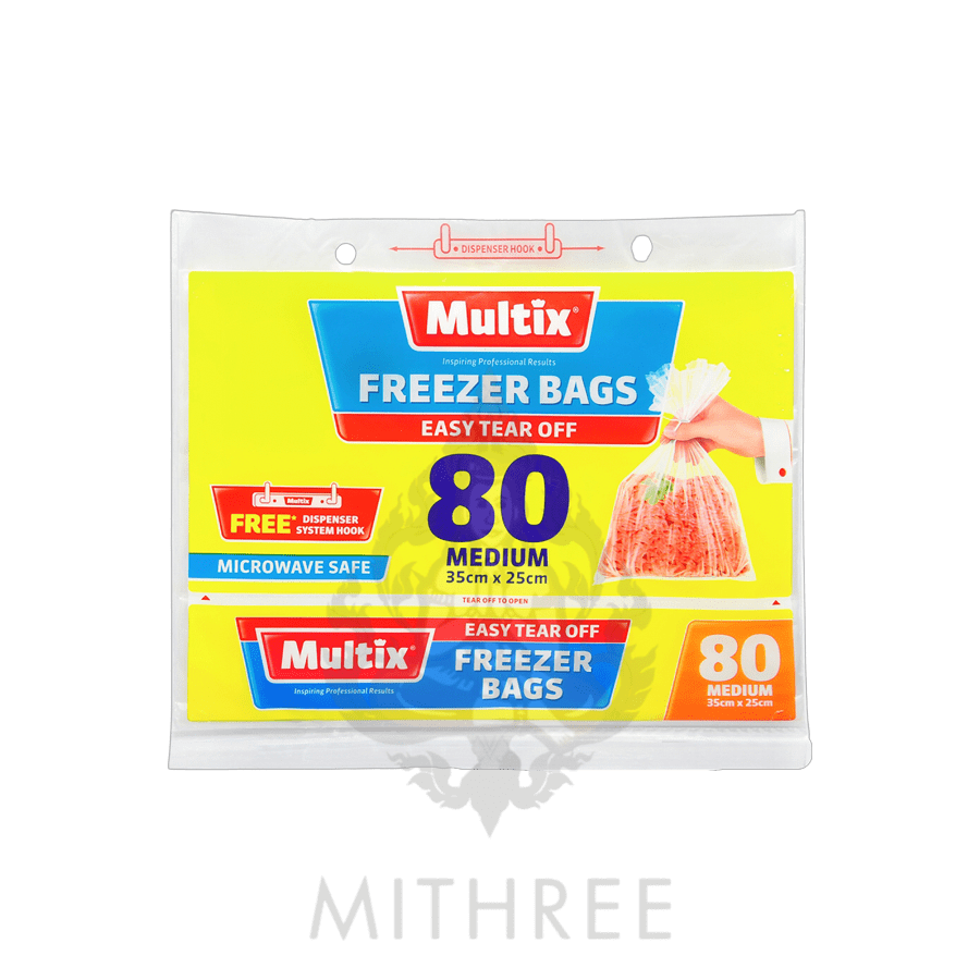 Multix Freezer Bag Medium 80s X 15 Mithree