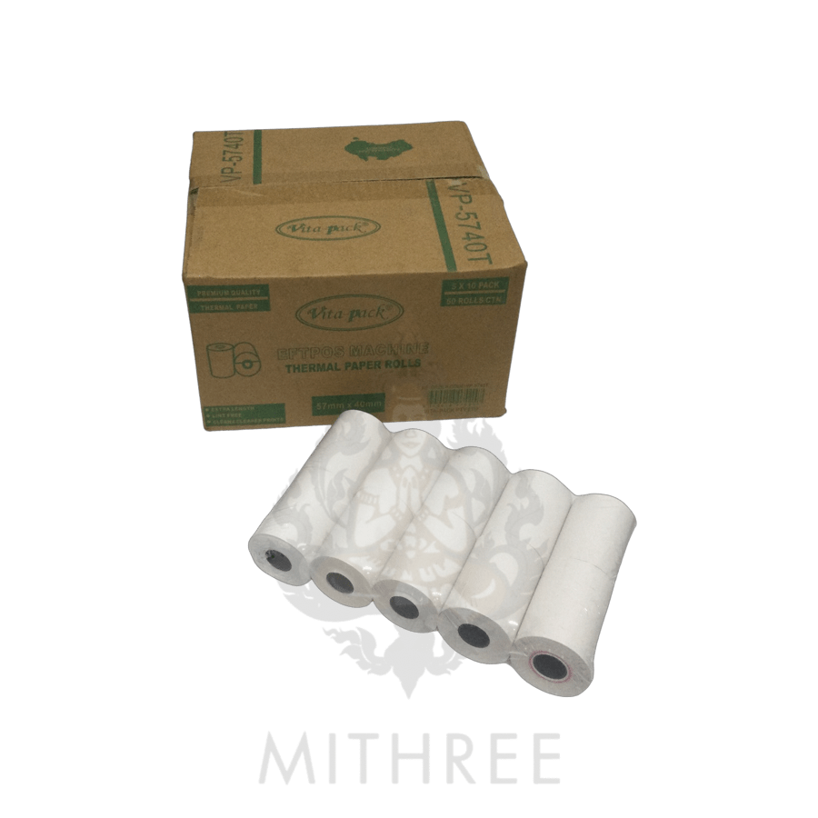 EFTPOS MACHINE THERMAL PAPER ROLLS [57mm X 38mm] 50ROLLS MITHREE